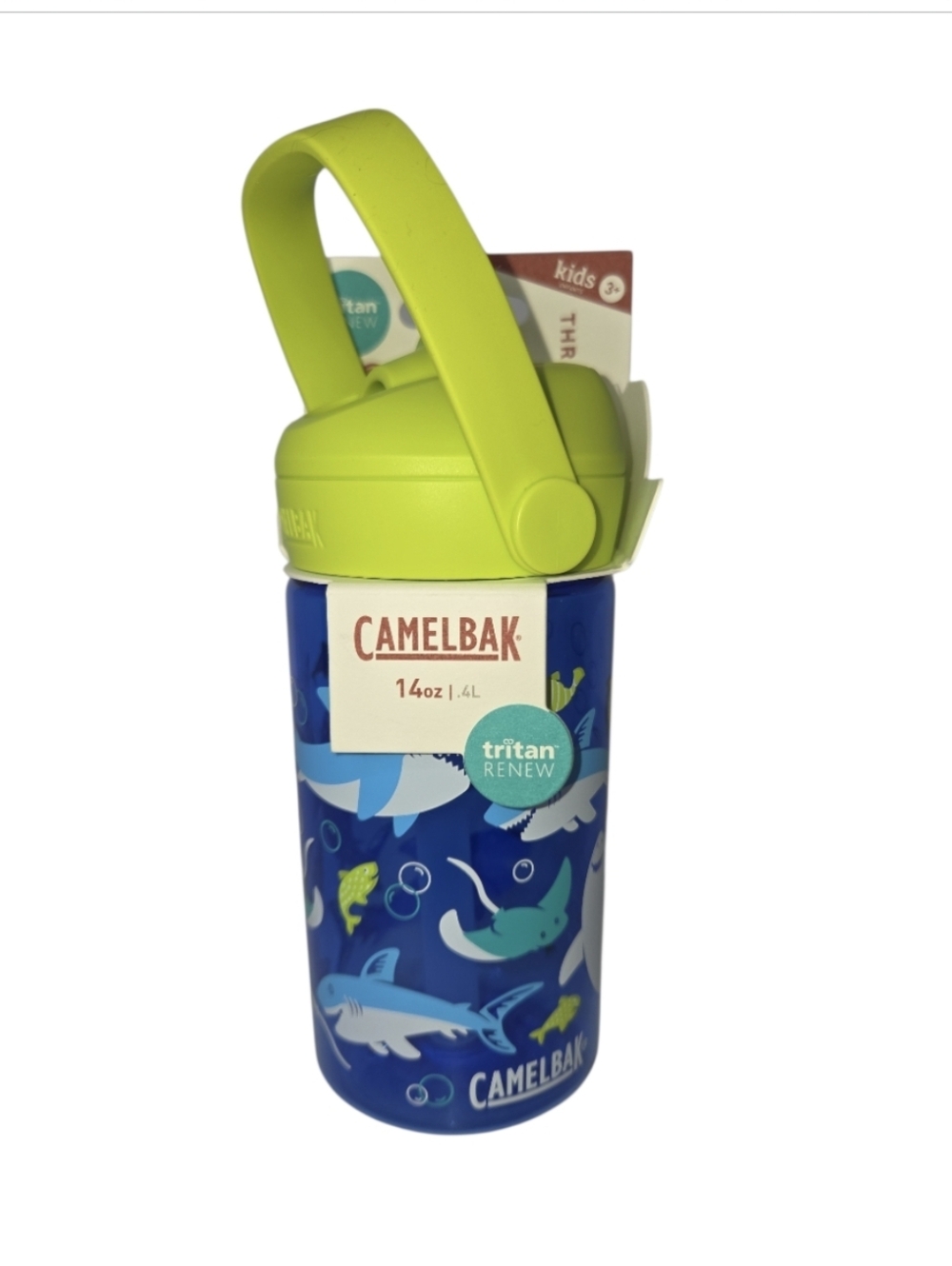 Camelbak Thrive Flip Straw Kids 14 Ounce Bottle Sharks And Rays NWT